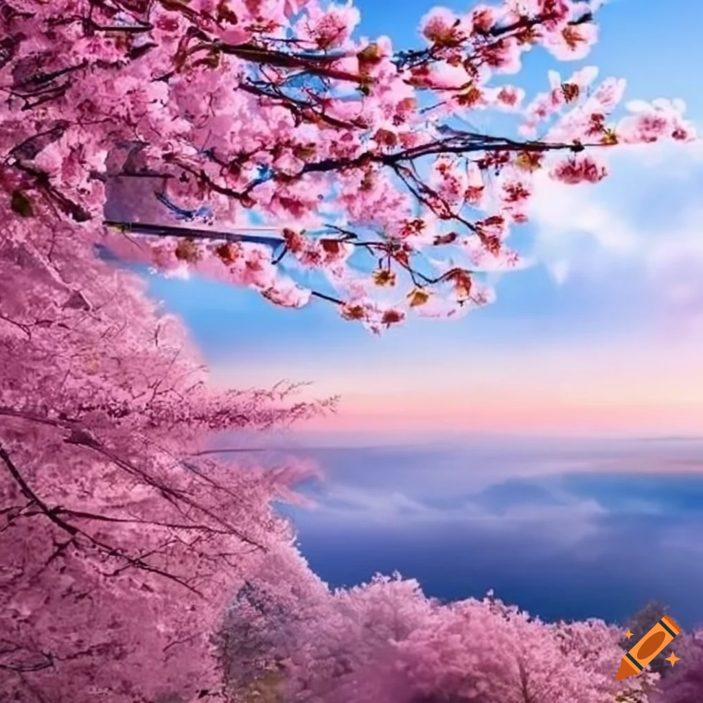 dreamy sakura landscape