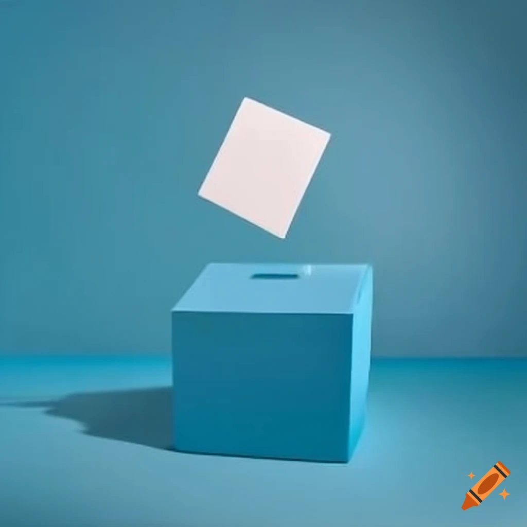 voting card being placed in a ballot box