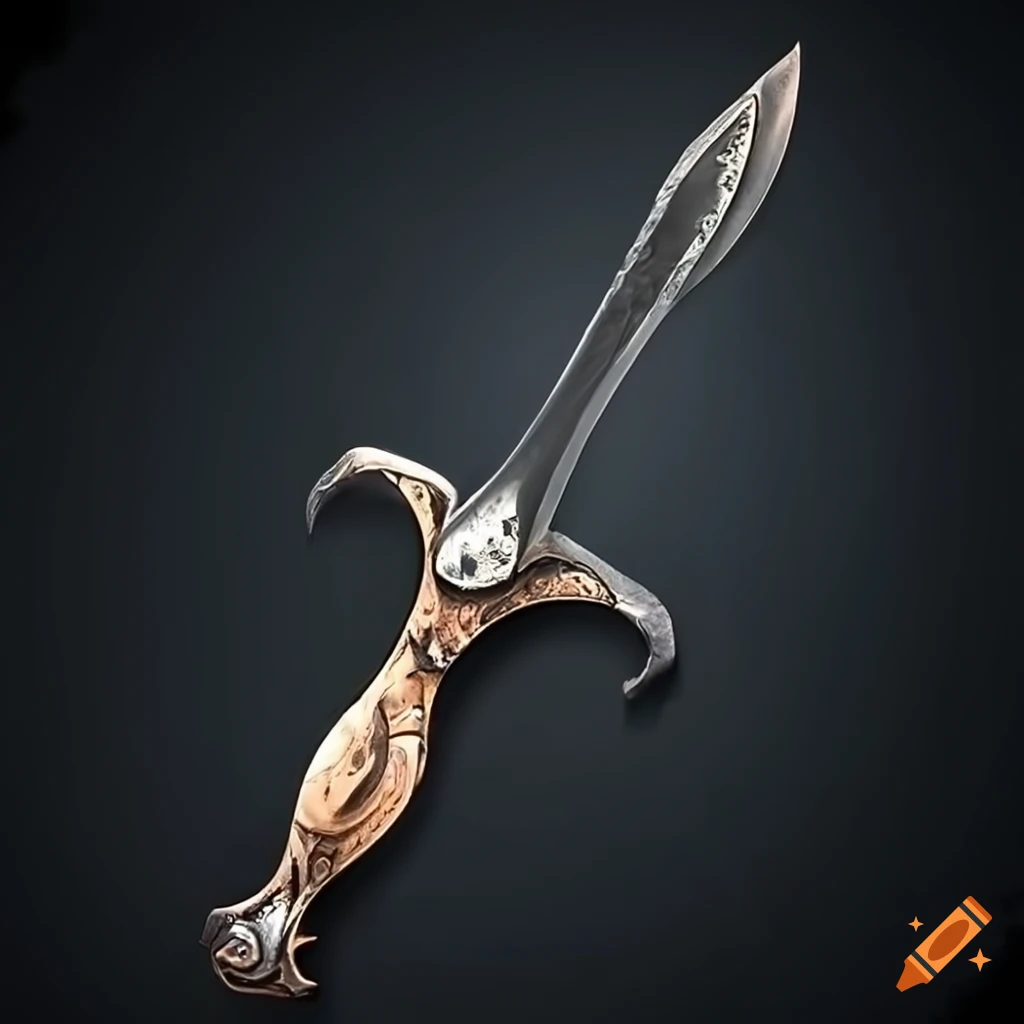 fantasy dagger with black blade