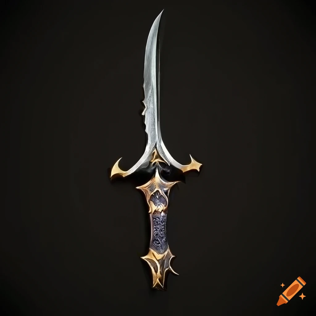 fantasy dagger with black blade
