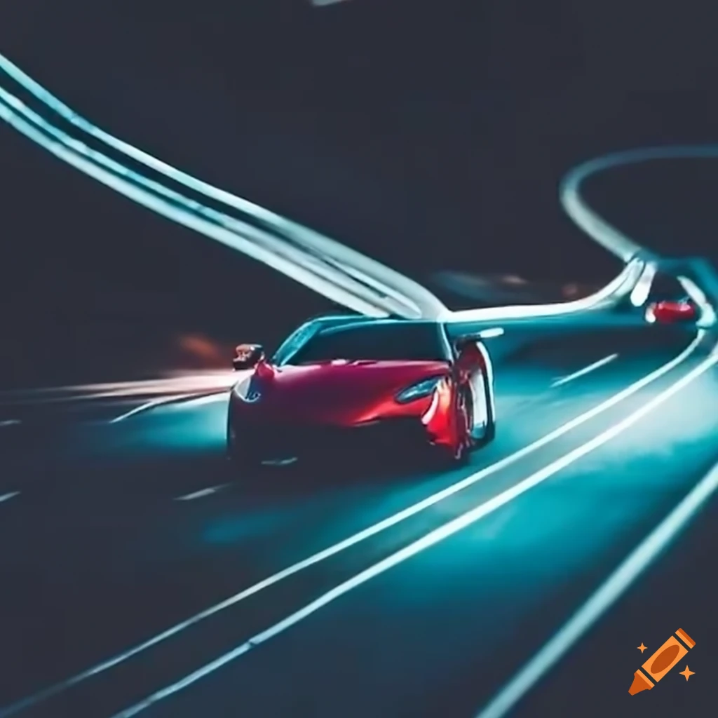sport cars racing on a highway