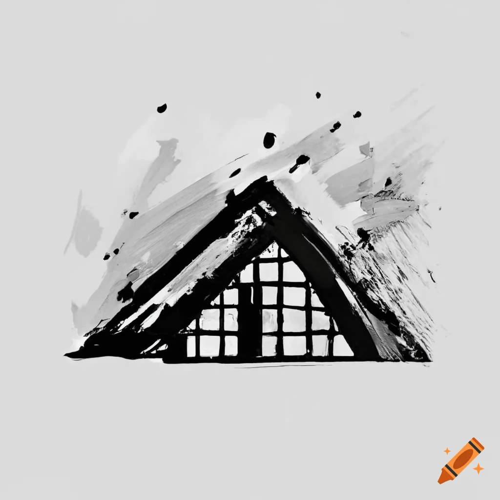 green roof house with windows logo