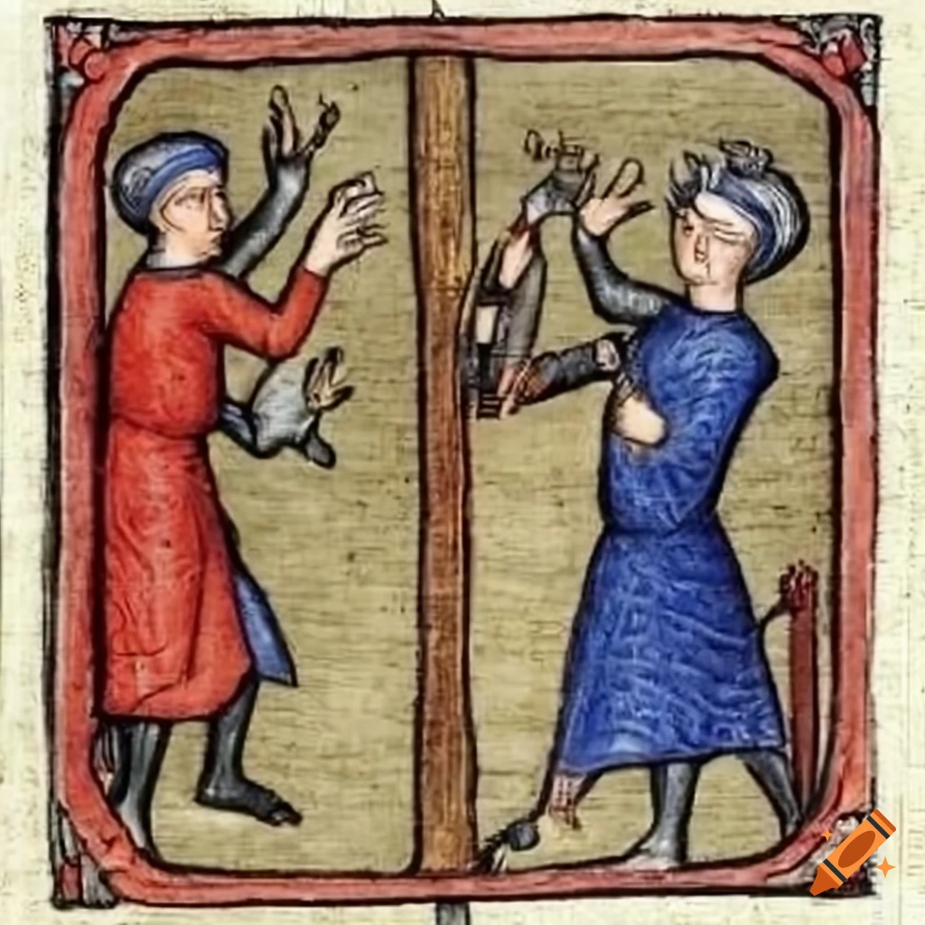 illustration of a medieval equities trader