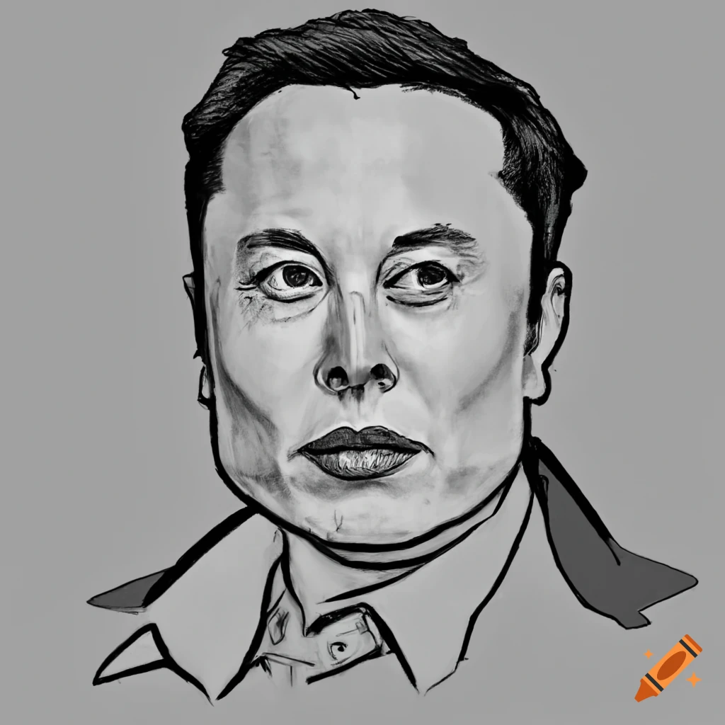 Elon Musk Pencil Sketch