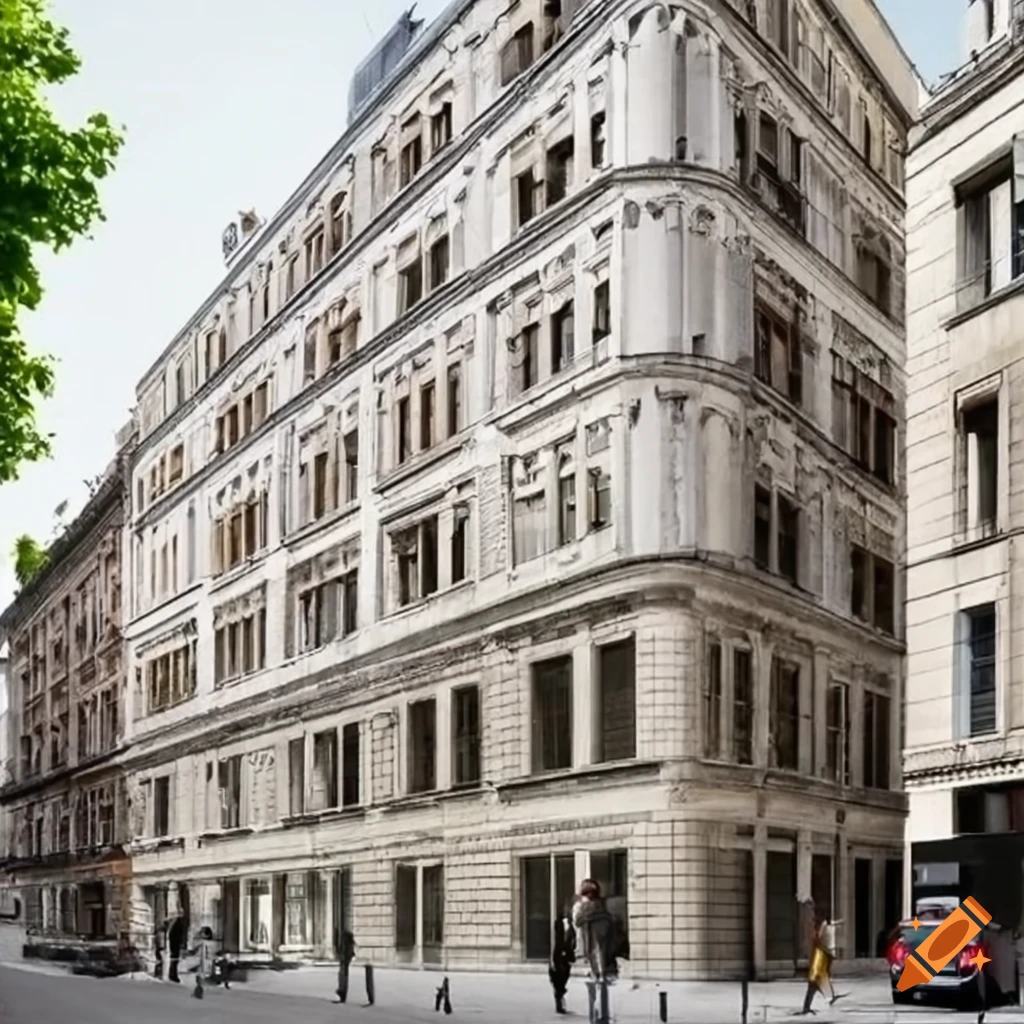 renovated building under architectural project