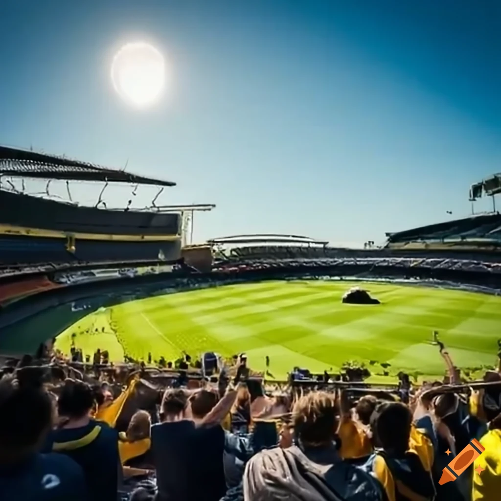 hyper realistic depiction of a Richmond Tigers fan at Melbourne Cricket Ground
