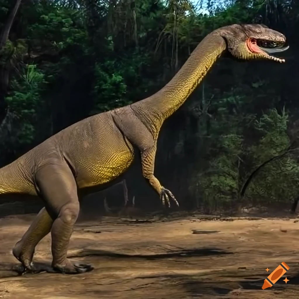 artist's rendition of an Iguanodon with elephant-like skin