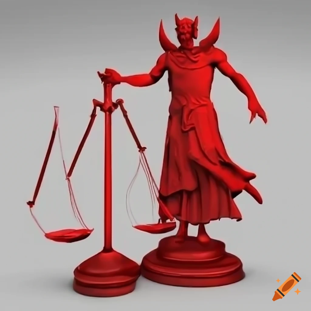 3D render of the law and the devil