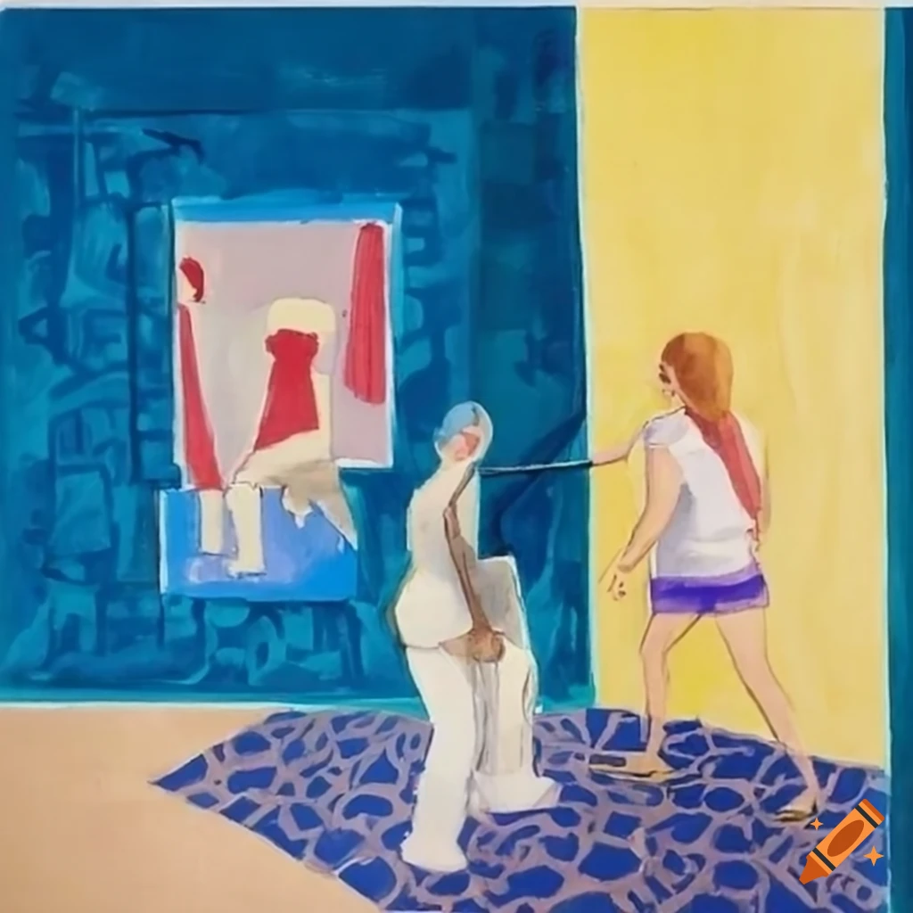 artistic representation of badminton by Georges Braque and David Hockney