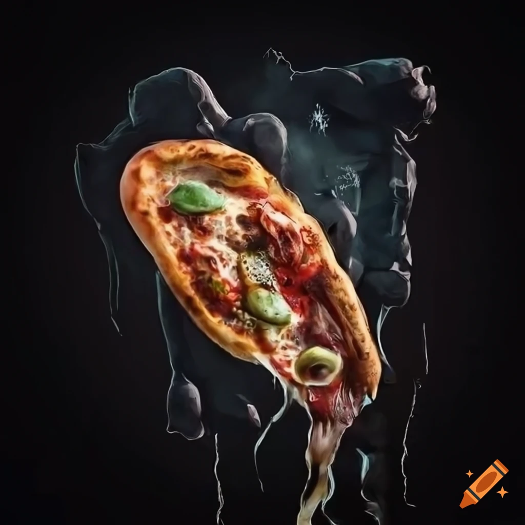 package design inspired by Monster Energy Drink for pizza
