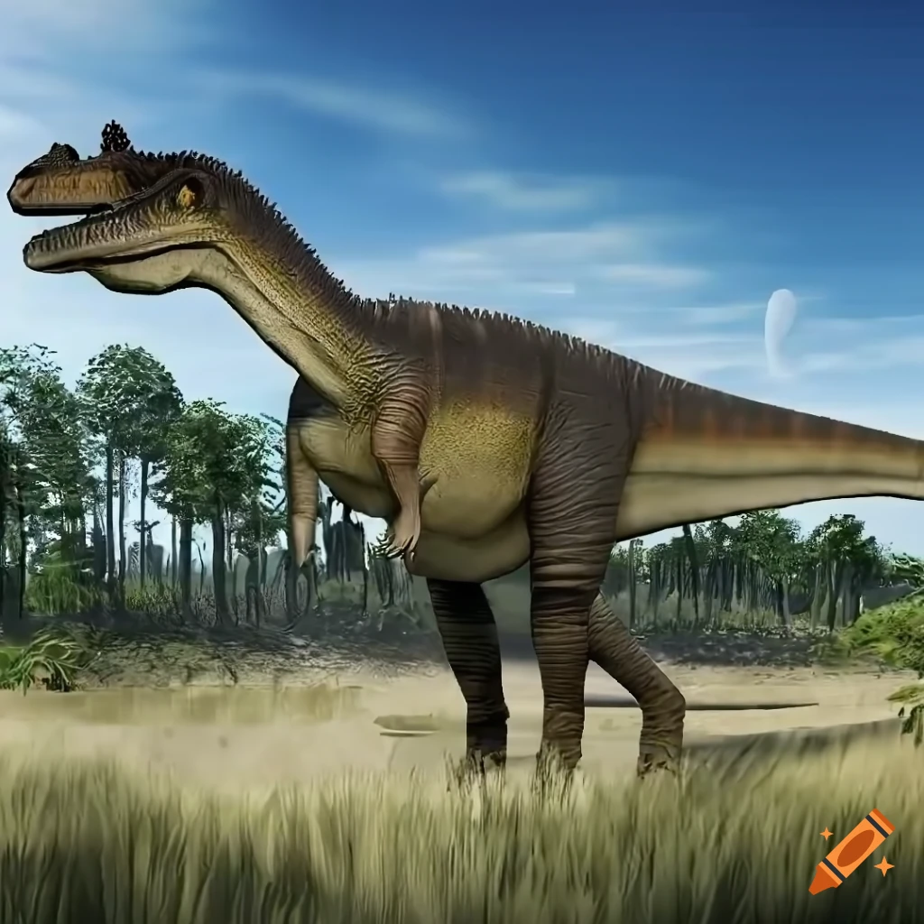 scientifically accurate Hadrosaurus dinosaur in morning light
