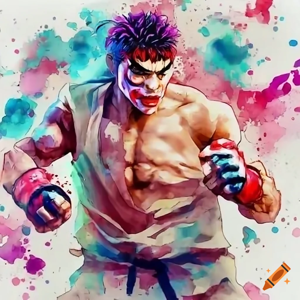 Ryu as Joker in an MMA fight