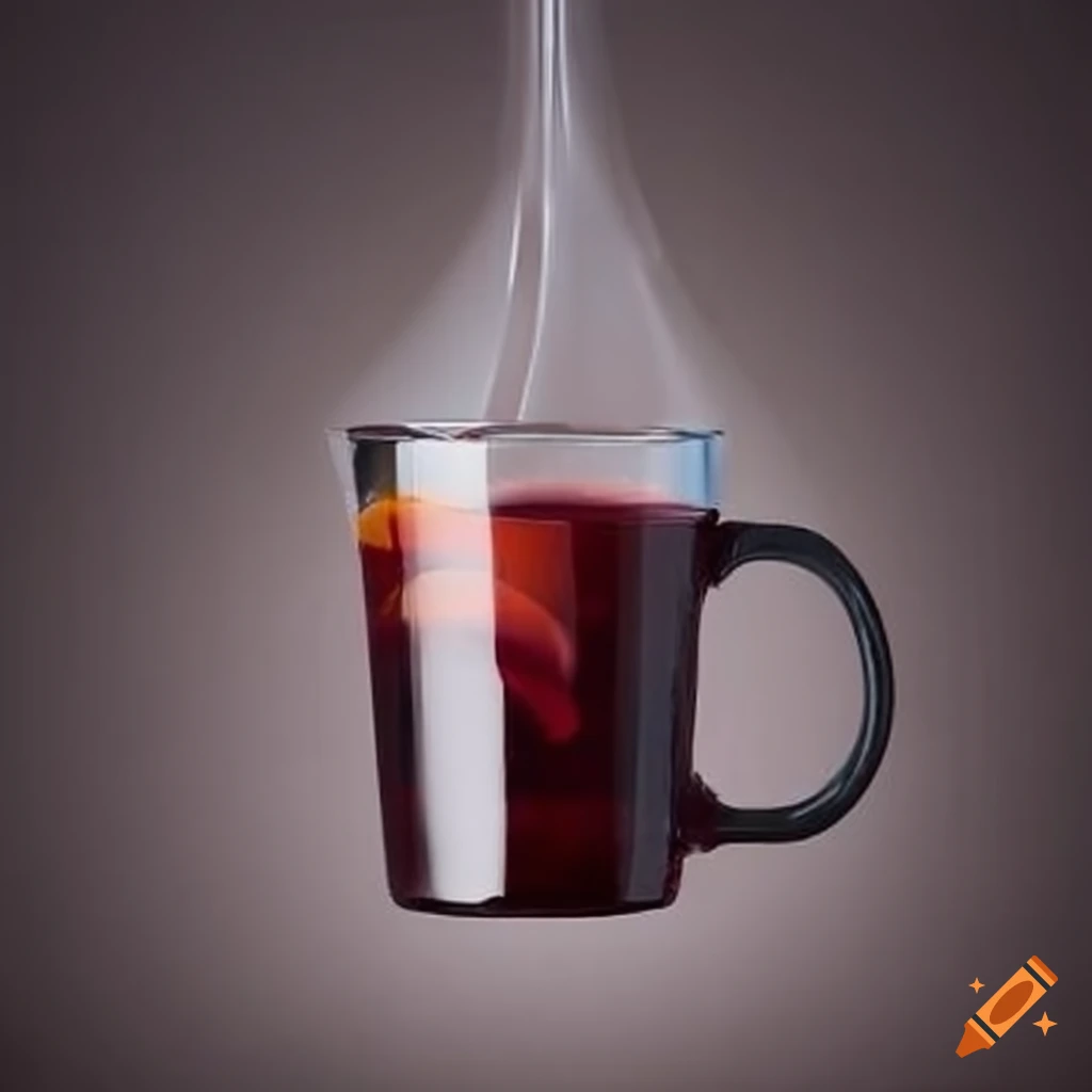 mulled wine mug turning into a water drop