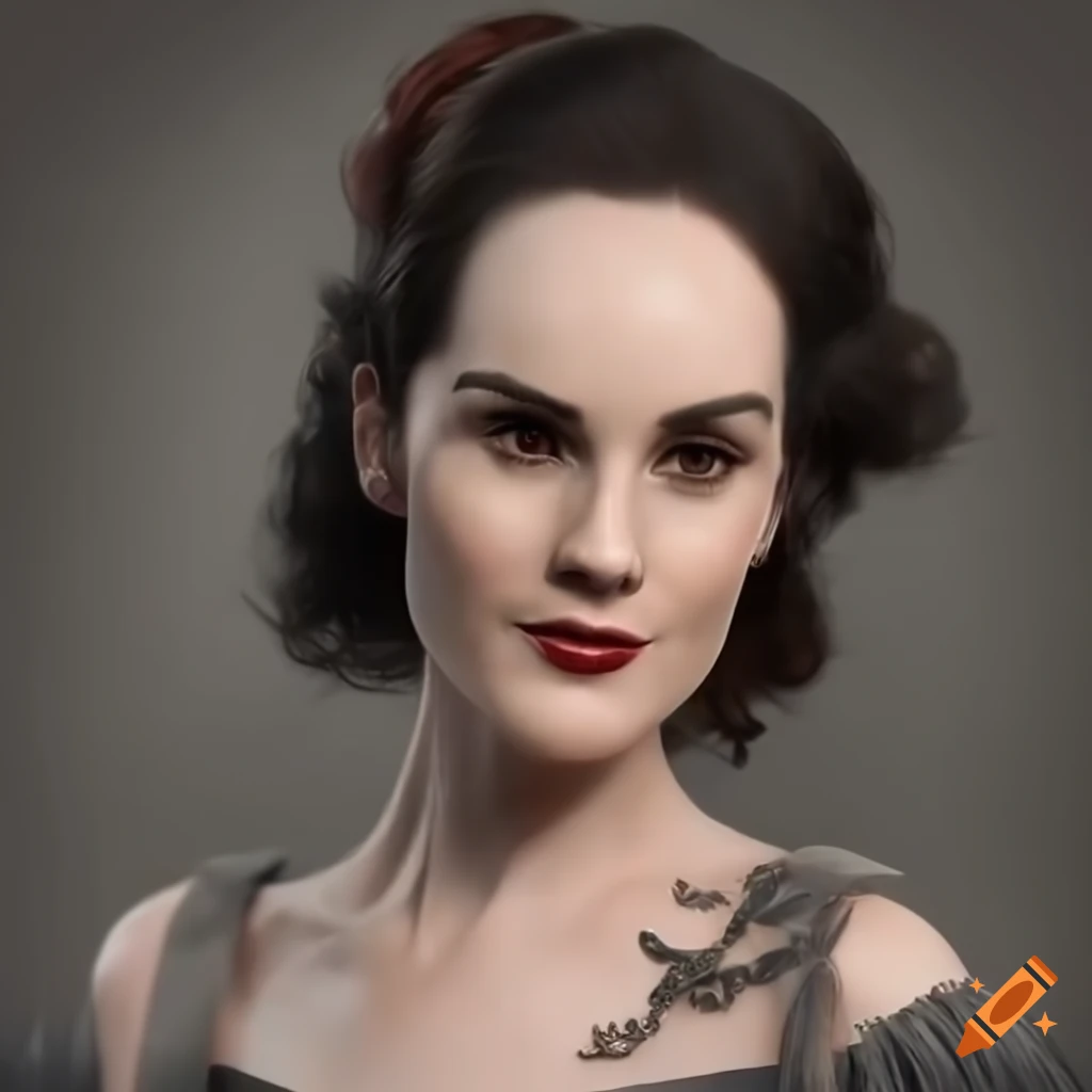 close-up of Michelle Dockery as Selphie in Victorian horse riding attire