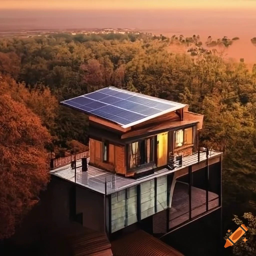 homes with solar panels on their roofs