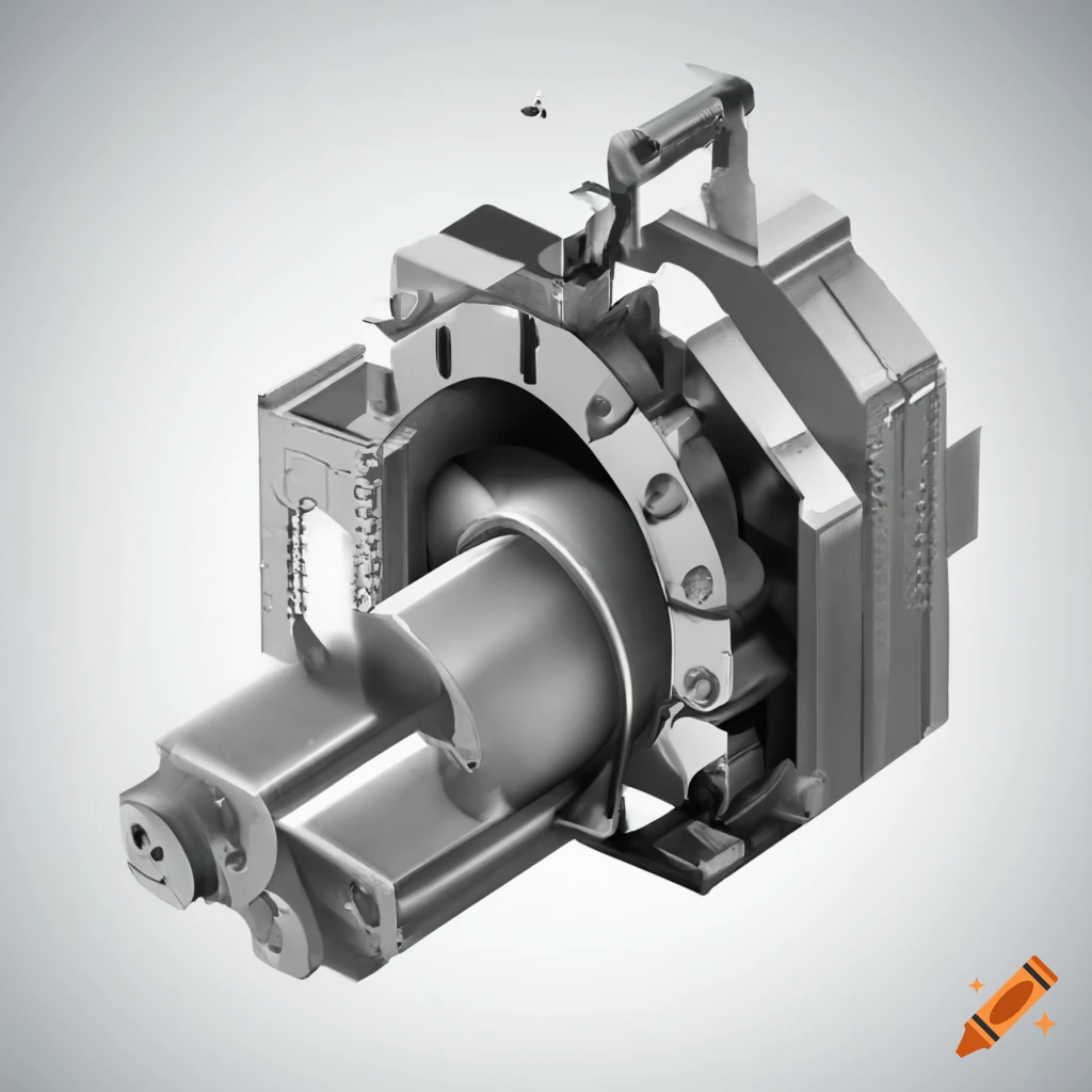 close-up of machine parts