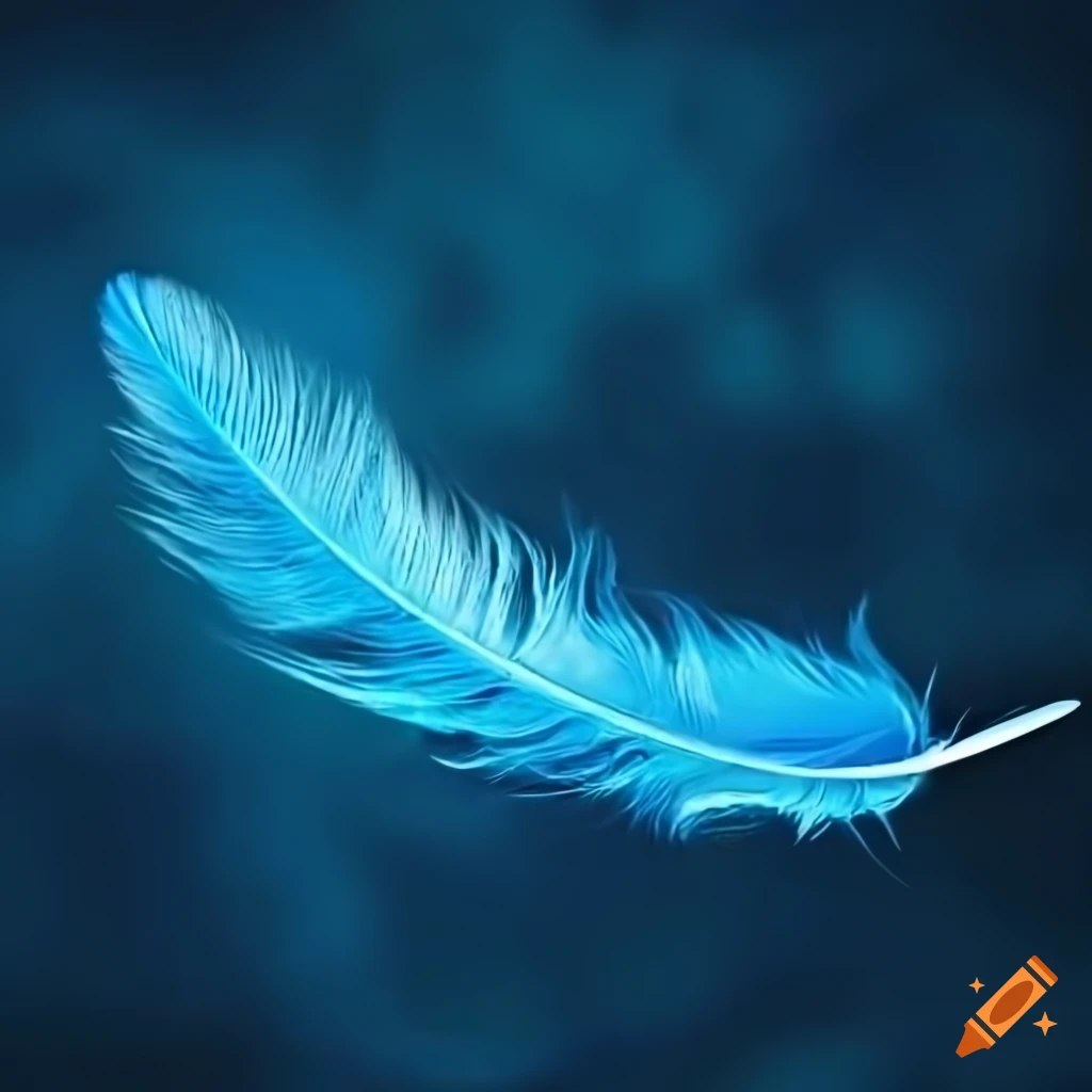blue feather representing a free spirit