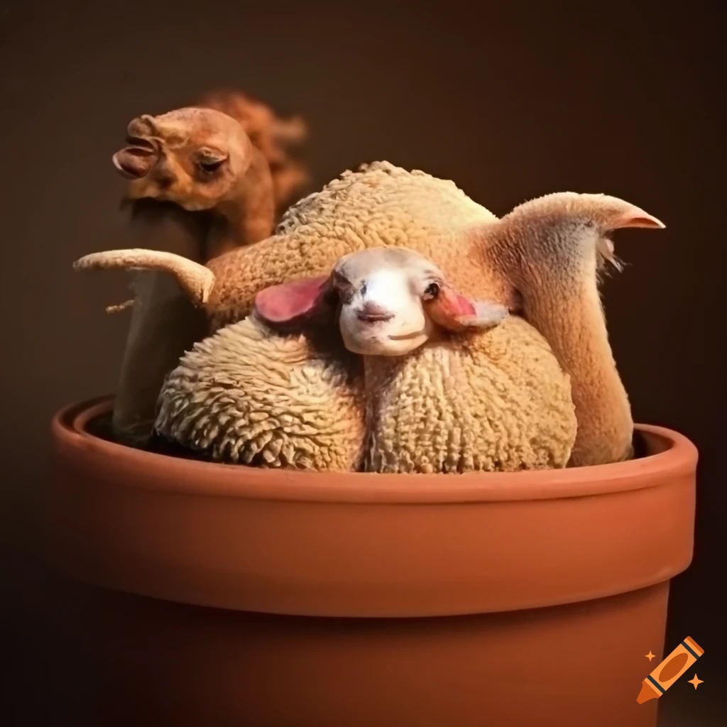 traditional pot with animals inside