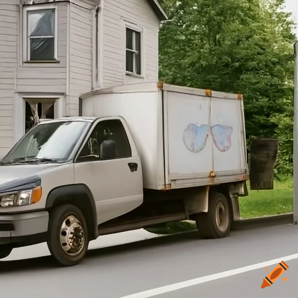 moving truck parked outside a house