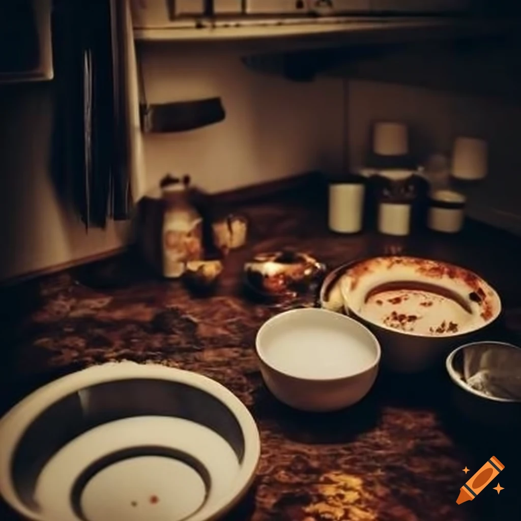 pile of dirty dishes in the sink
