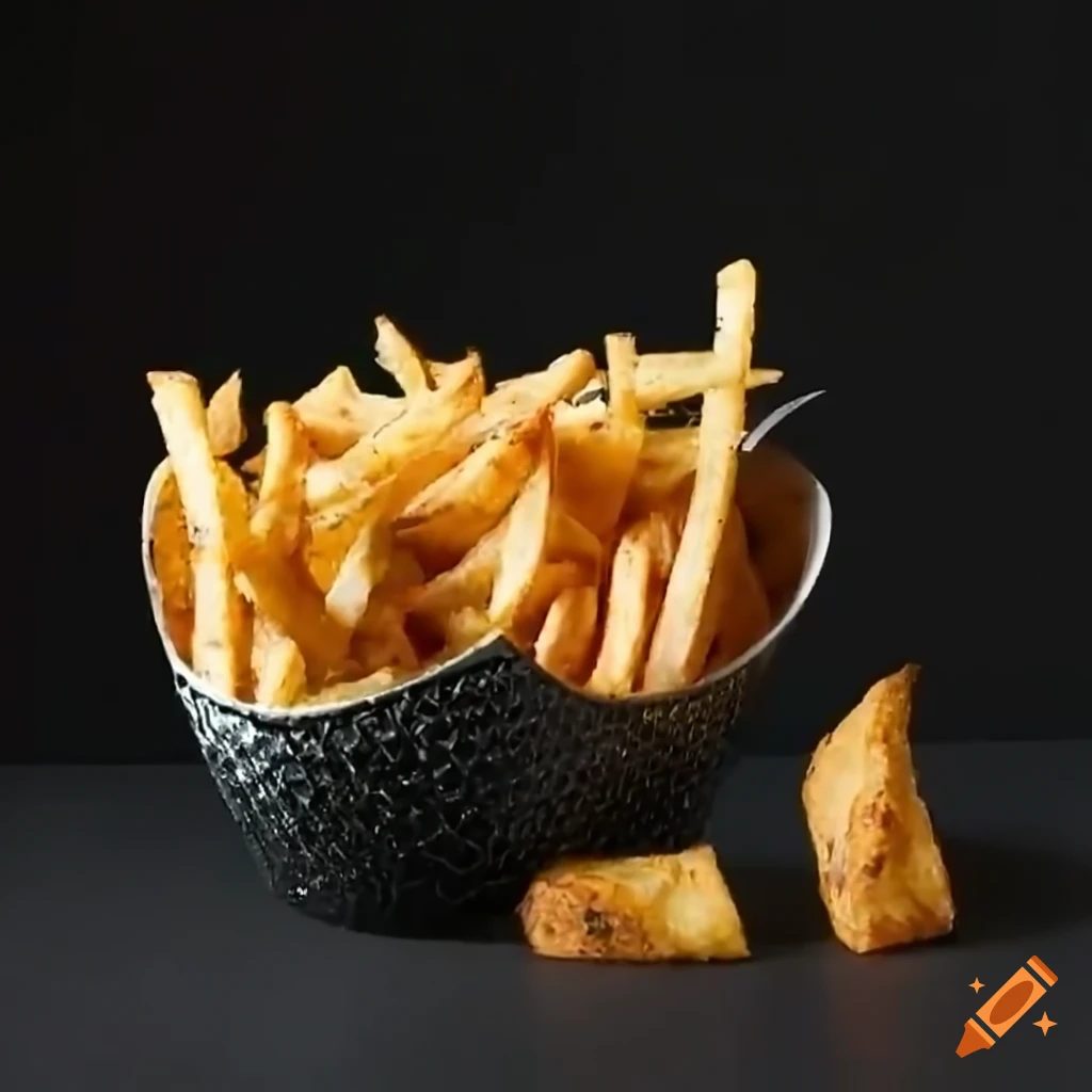 crispy salt and pepper fries with potato skin