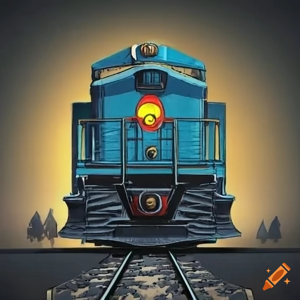 concept drawing of a nuclear powered locomotive