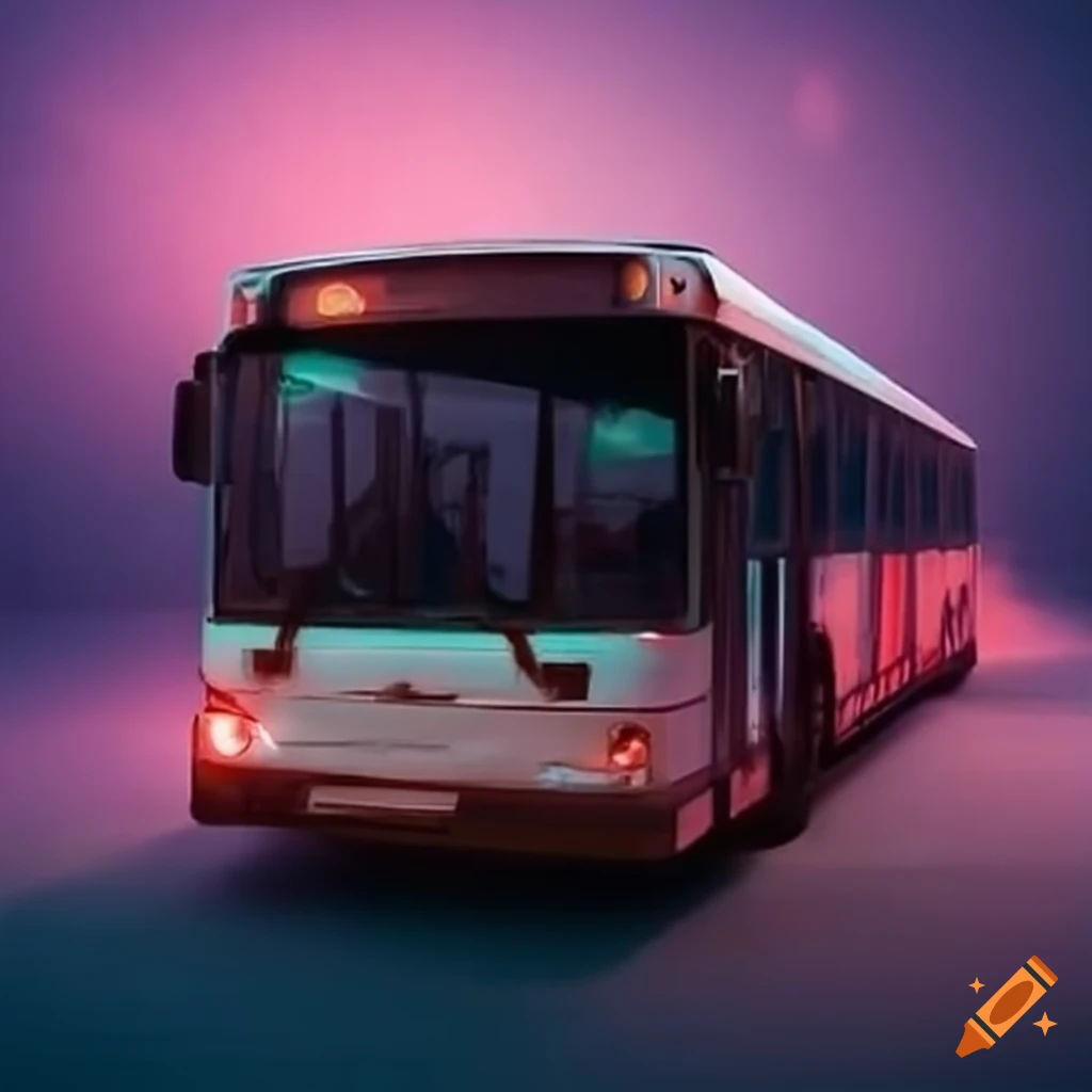 public bus on the road