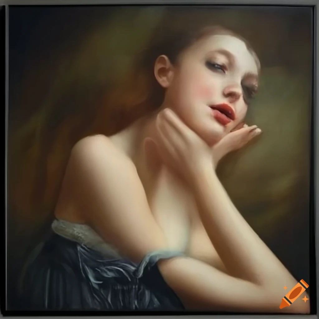 realistic figurative painting with joy