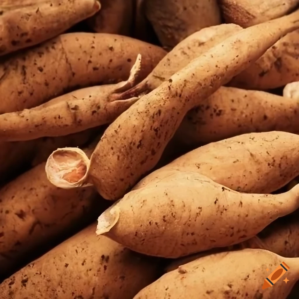 close-up of cassava vegetable