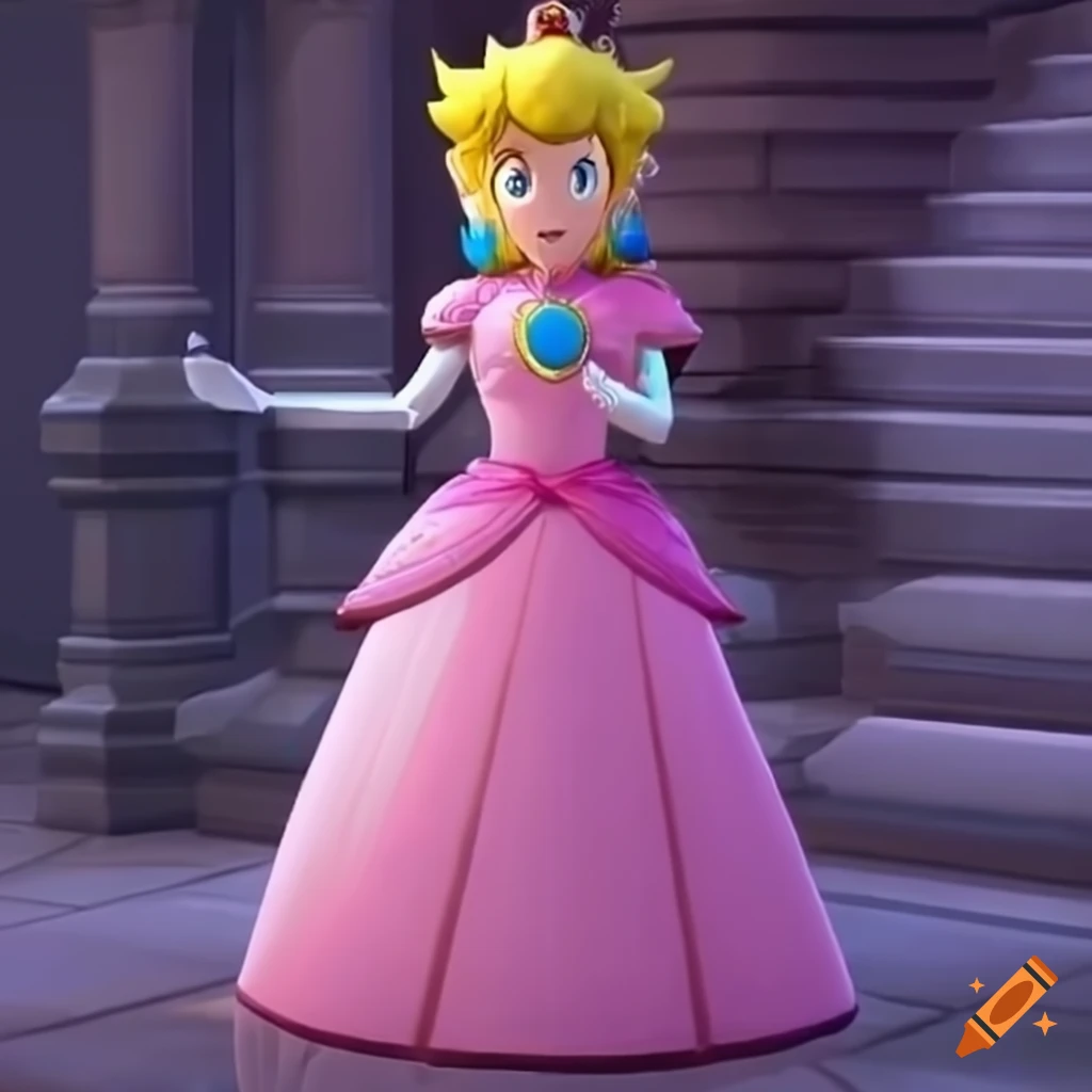 princess Peach in a beautiful ballgown