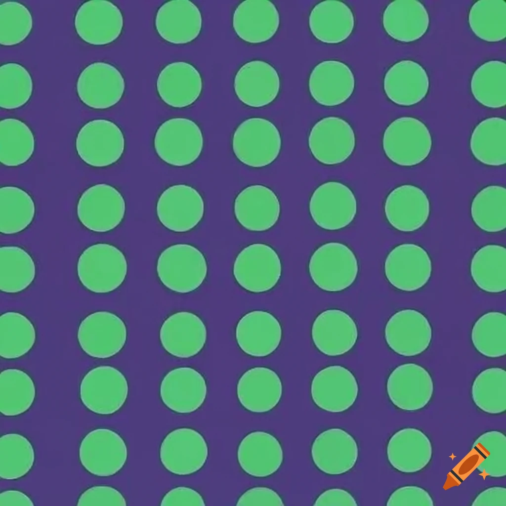 90s style pattern with lime green dots on dark blue background