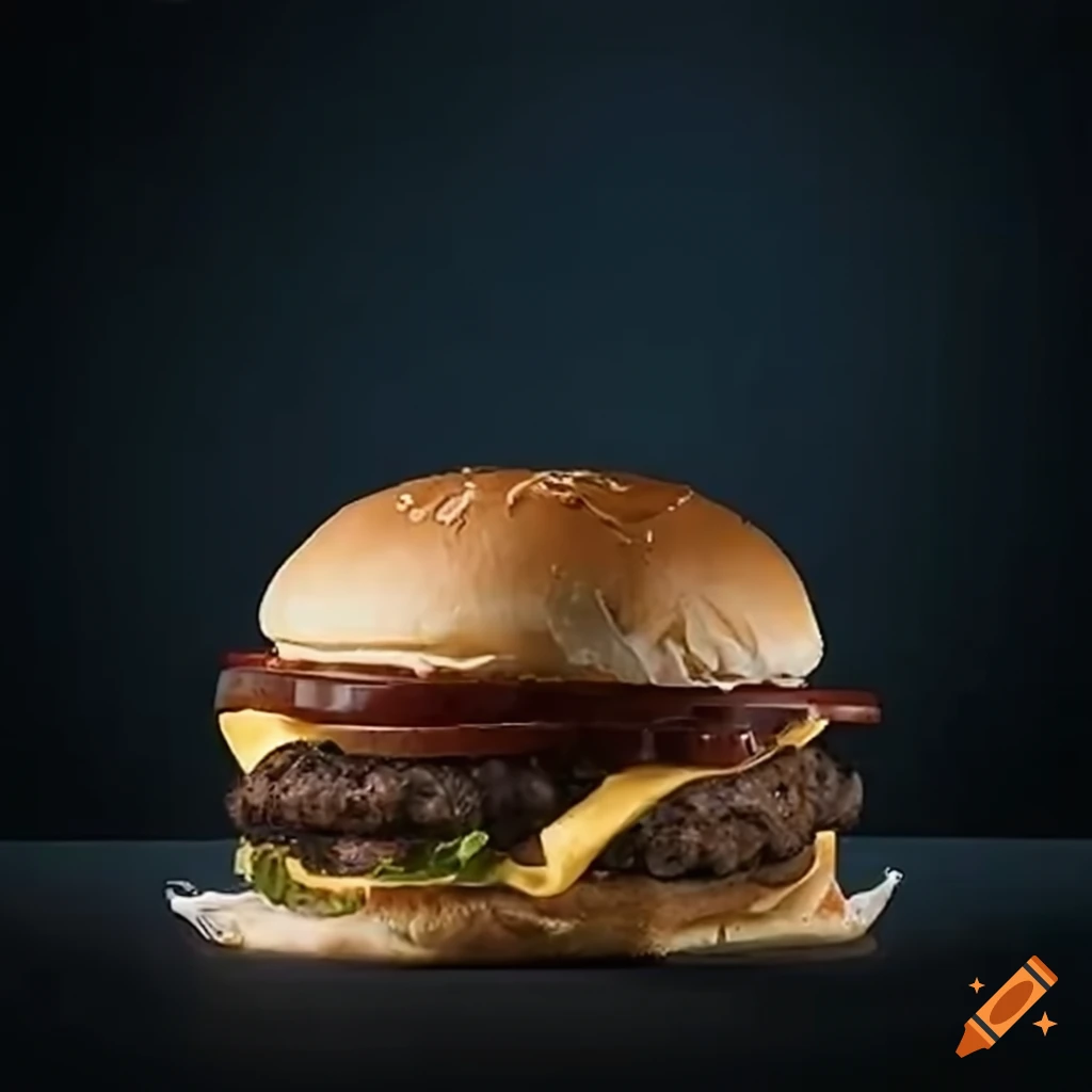 delicious cheeseburger with melted cheese and BBQ sauce