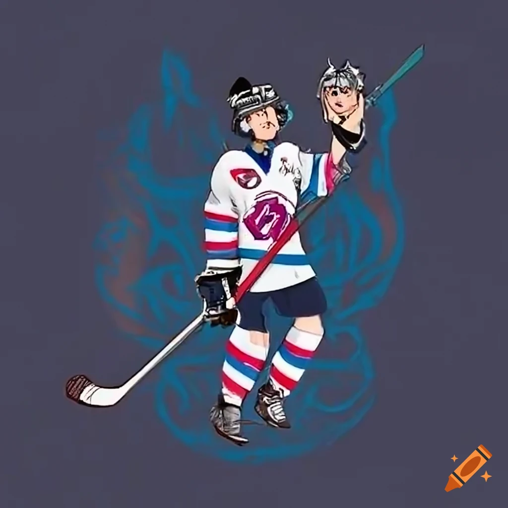 girl symbol logo for ice hockey jersey