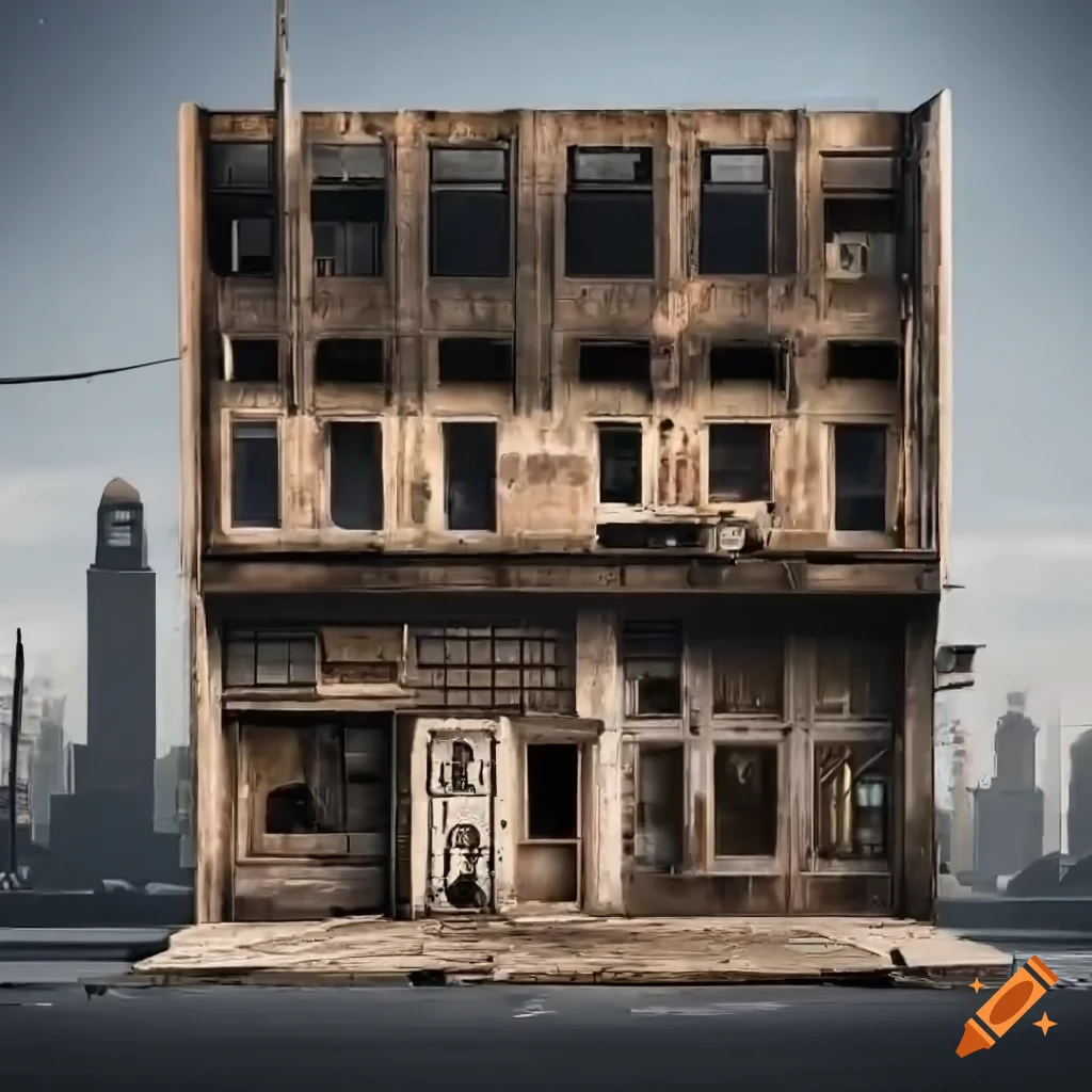 gritty urban facade in New York style