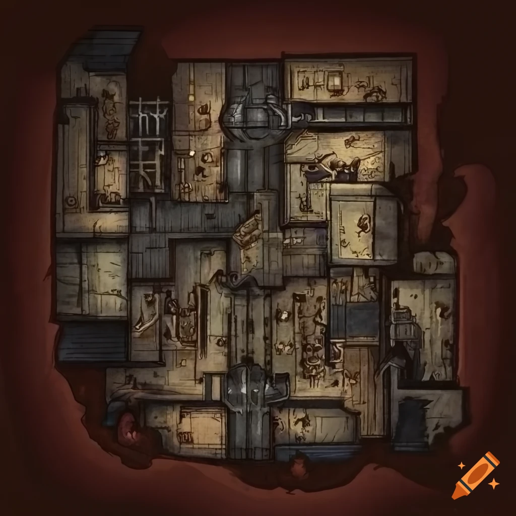 street map for tabletop RPG inspired by Dishonored