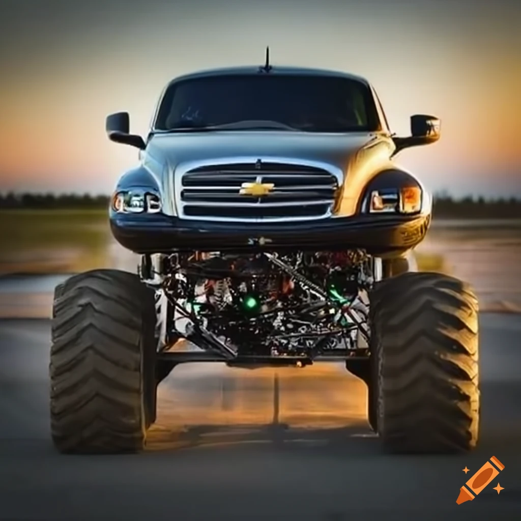 Chevy HHR transformed into a monster truck