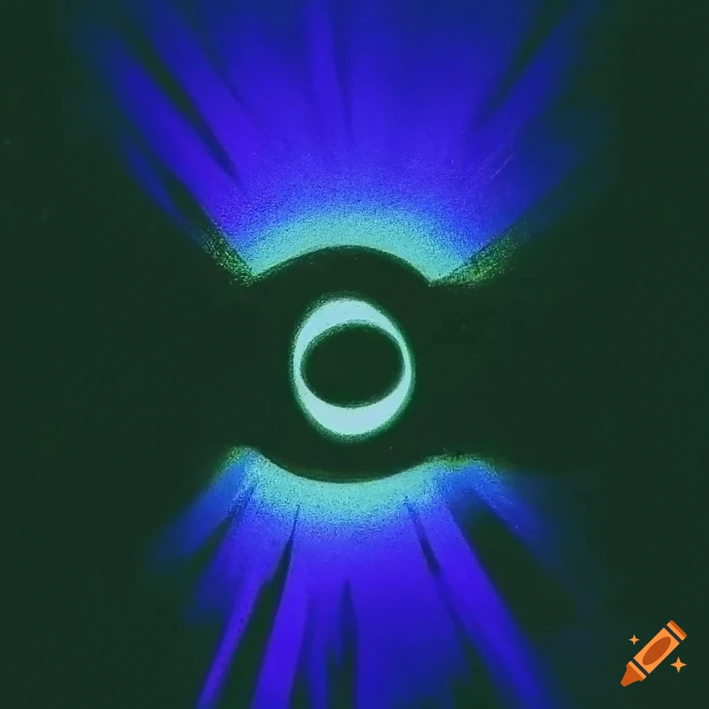 vibrant 90s manga illustration with glowing eye symbol