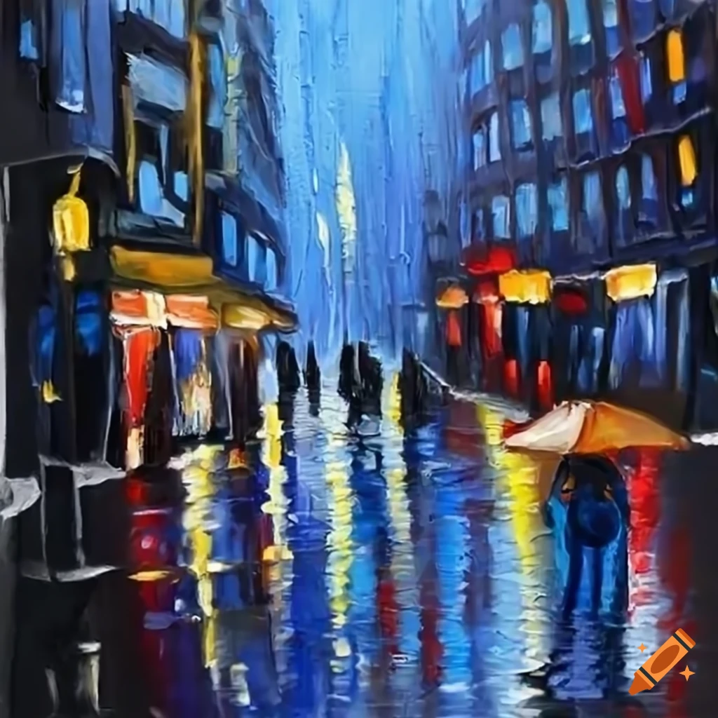 How I paint realistic rain 🌧️ Stormy Sunrise | gouache bookmark #art ... |  TikTok