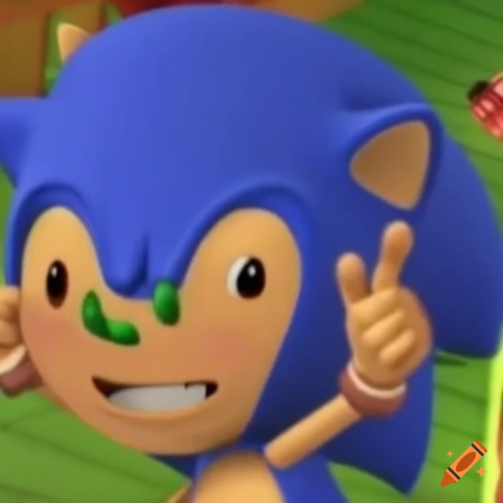 High definition screenshot of Sonic in Team Umizoomi on Craiyon