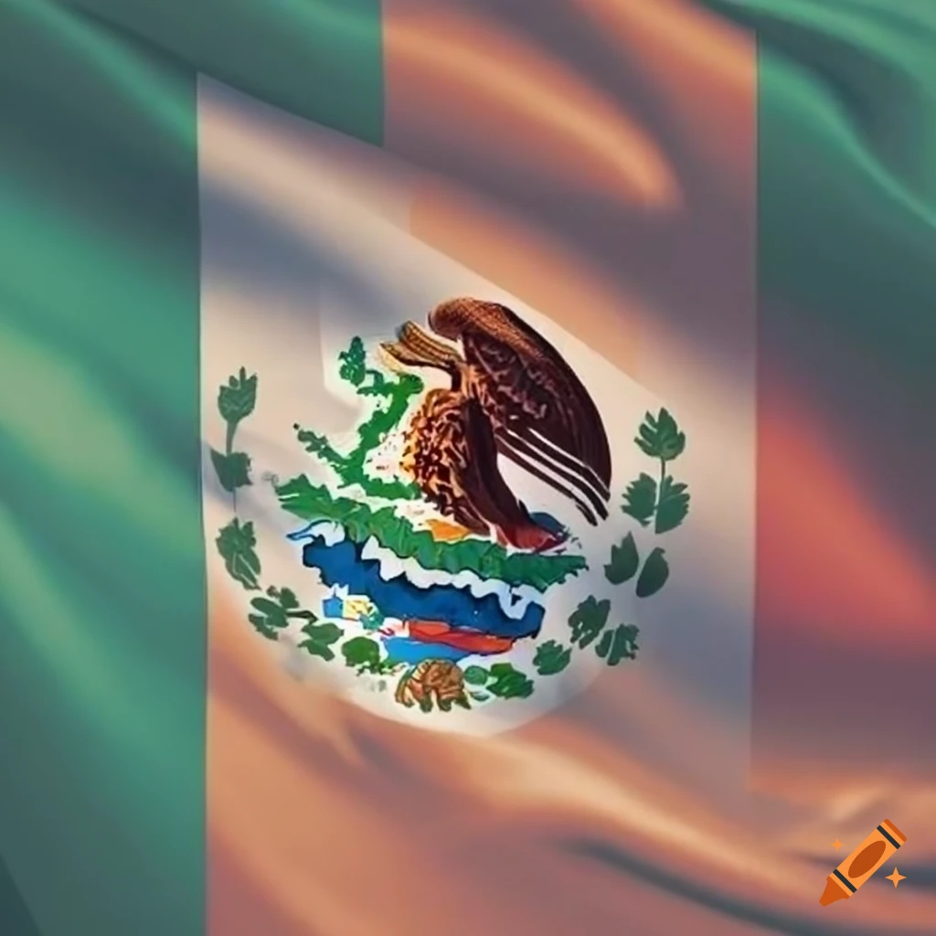 Mexican flag waving proudly
