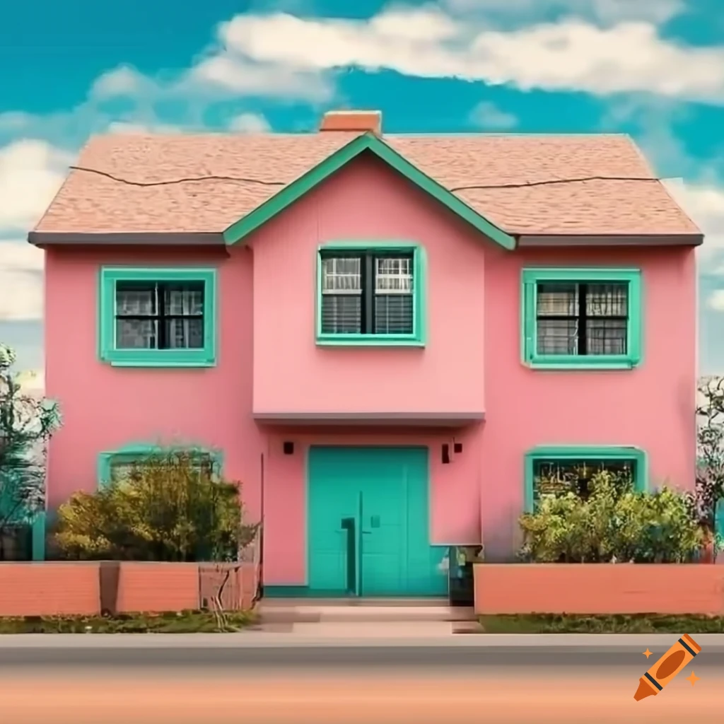 photo of colorful houses in a cul-de-sac