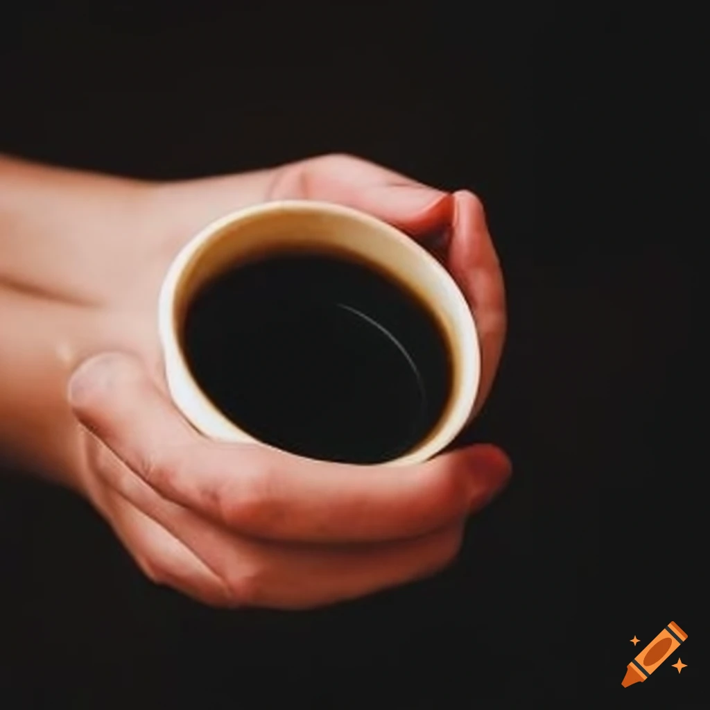 hand holding a coffee mug
