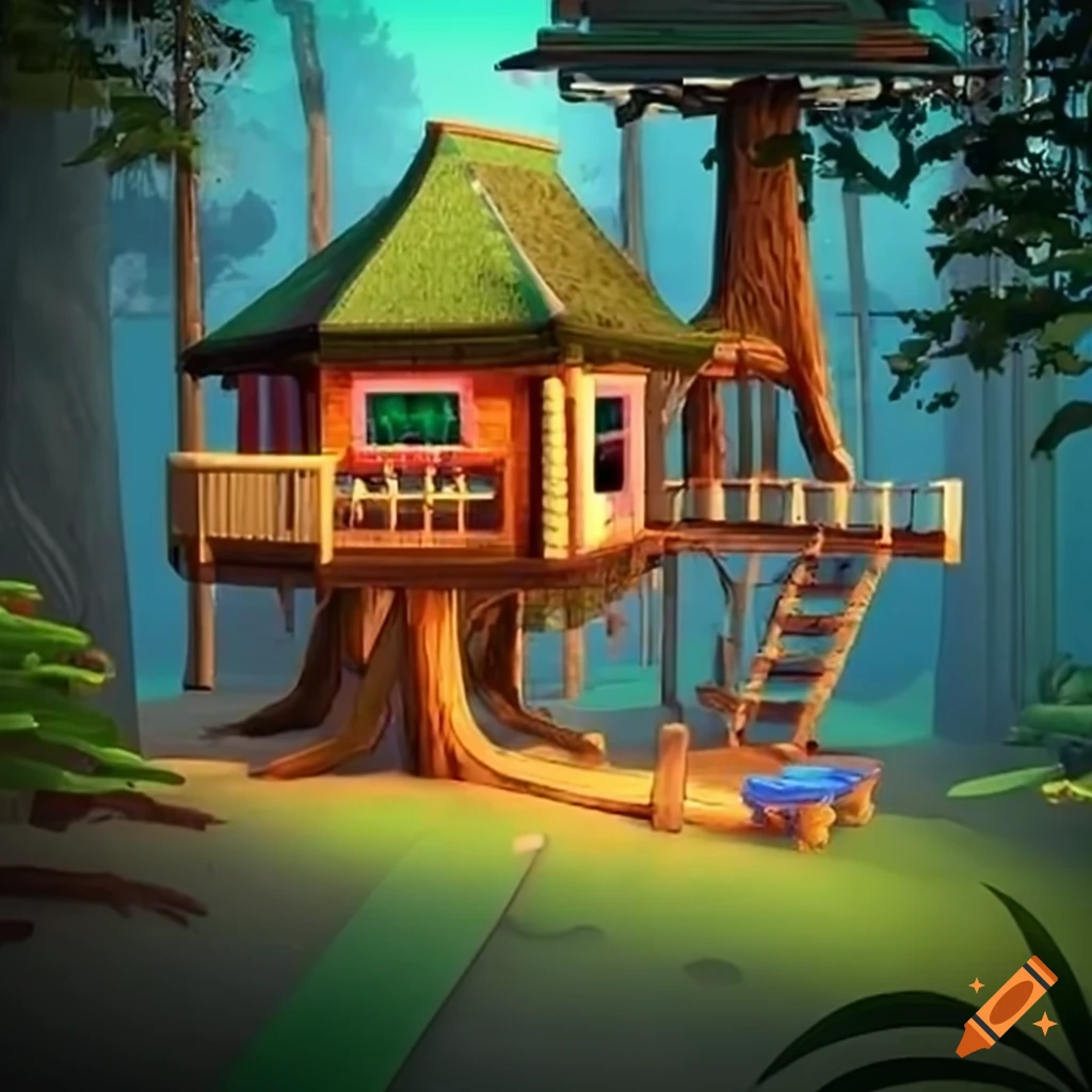 dream treehouse with bedrooms and an elevator