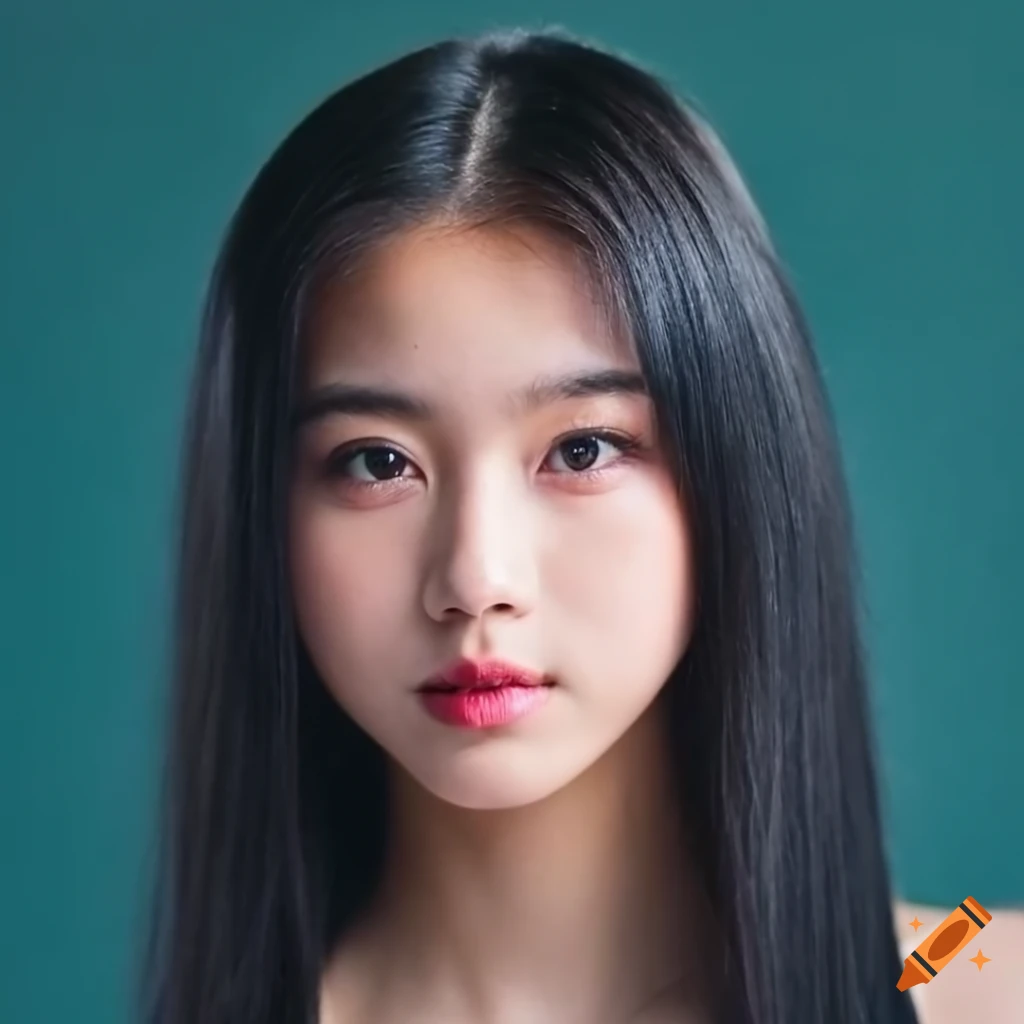 portrait of a determined and cute 14-year-old woman