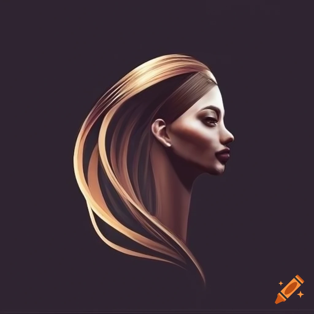 modern and elegant hair salon logo