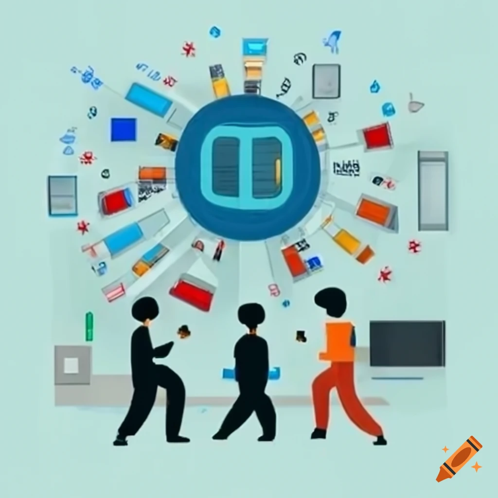 illustration of information processes