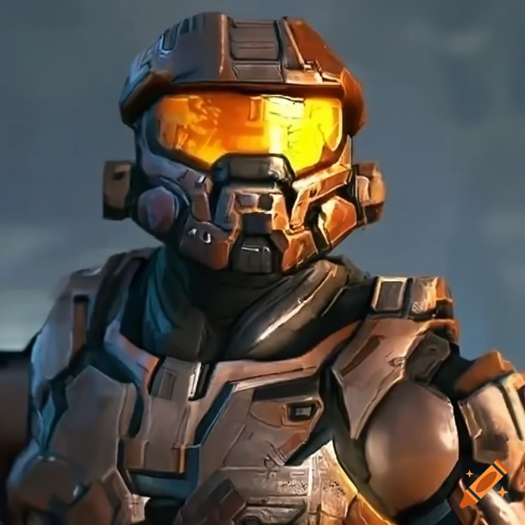 Halo Spartan female fighting in battle