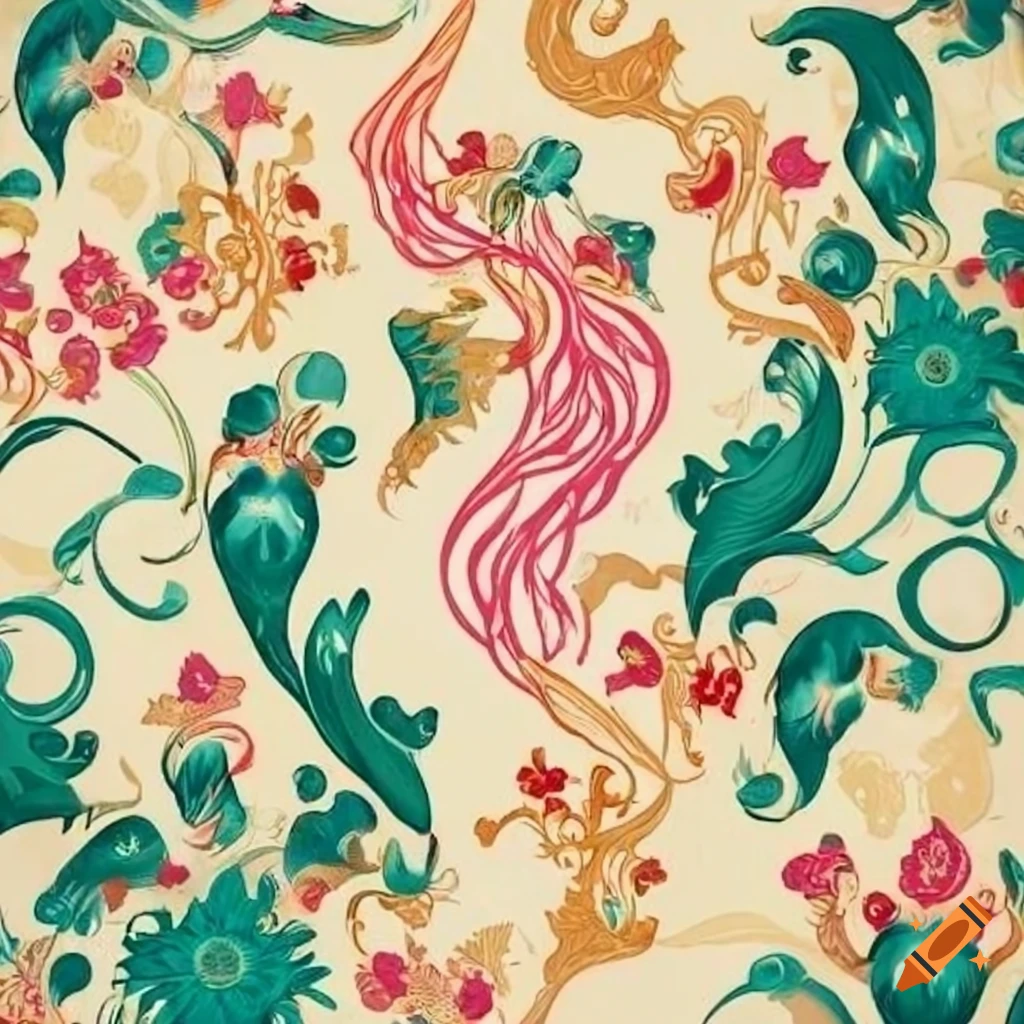 oriental floral pattern design