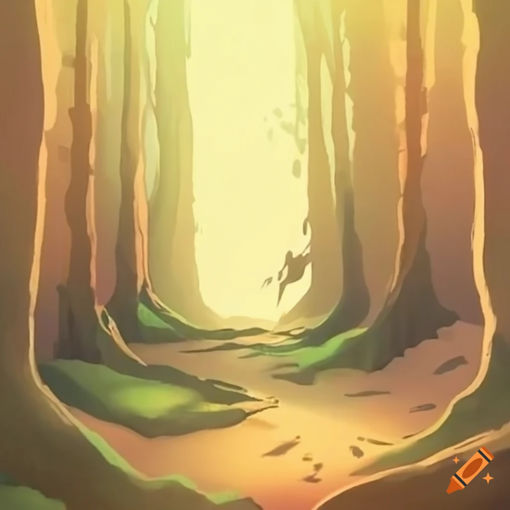 path through the wilderness in a serene setting