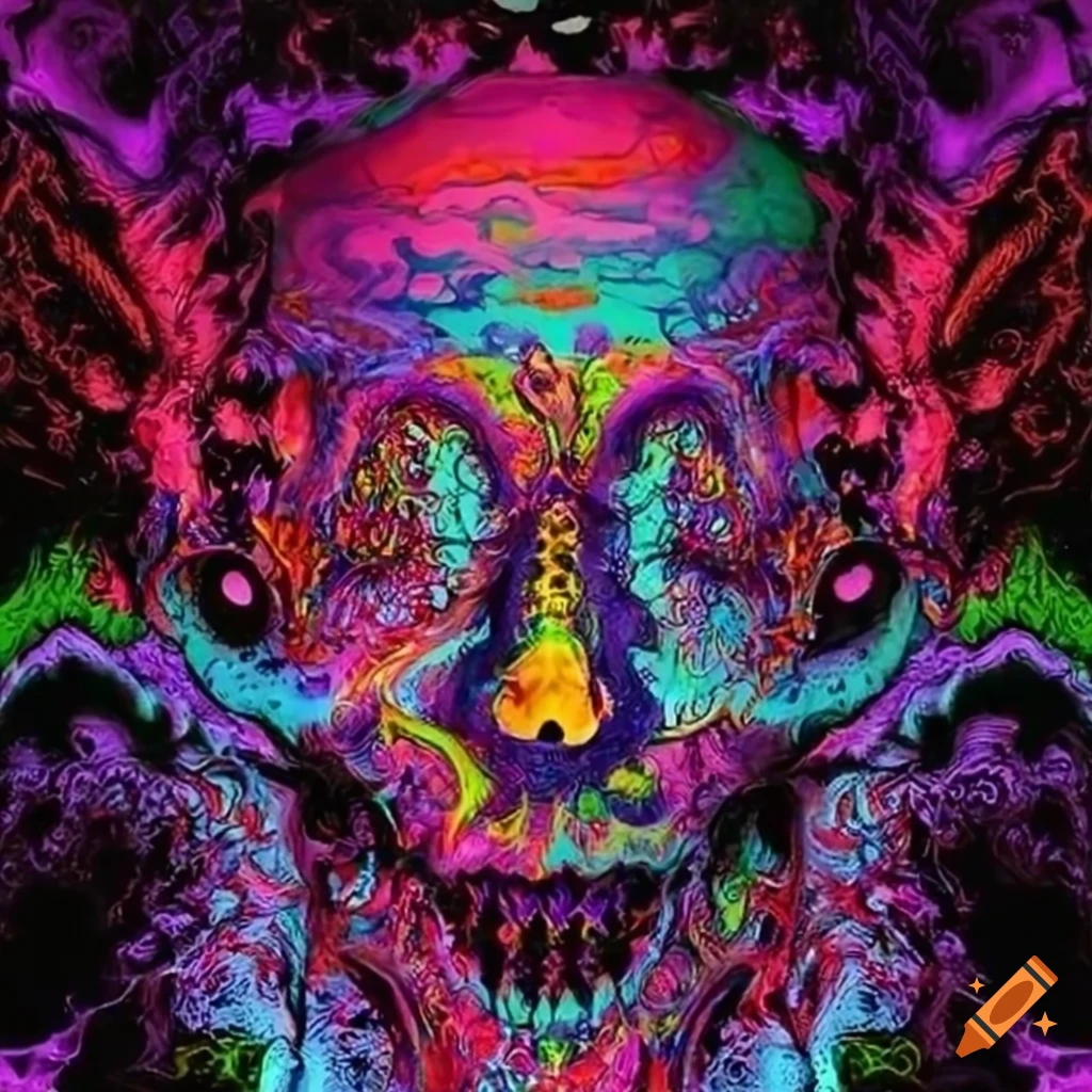 psychedelic rock and roll music concept